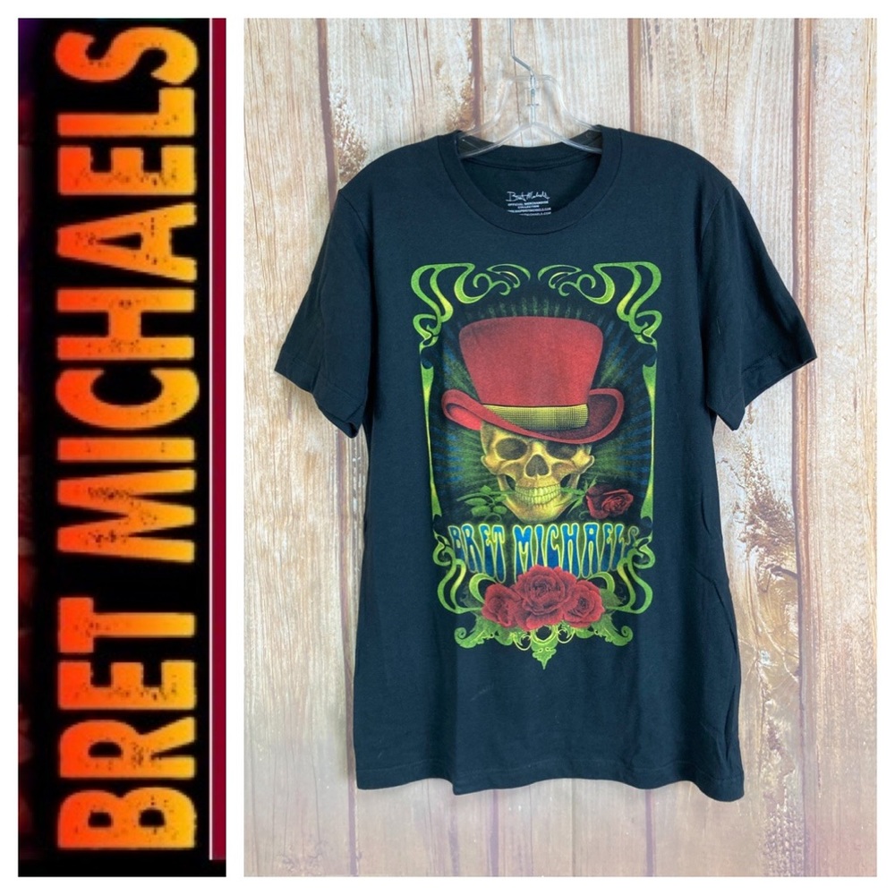 ➡️Official Licensed Bret Michaels Tee in Black Men’s Size Small